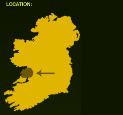 Map indicating location of the Burren region in the West of Ireland